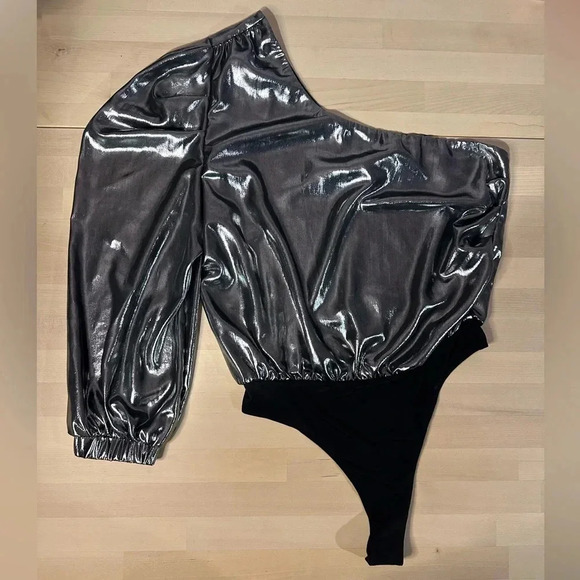 MISA Los Angeles Bodysuit in Silver Bianca Size Small - Picture 4 of 8